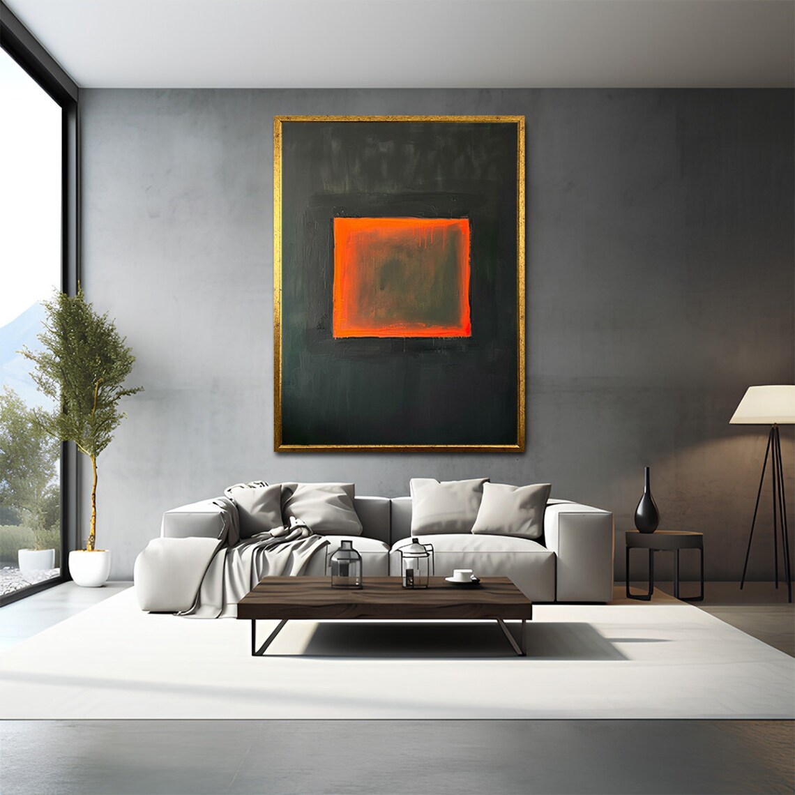 Mark Rothko Orange Abstract Art Print - Image 3