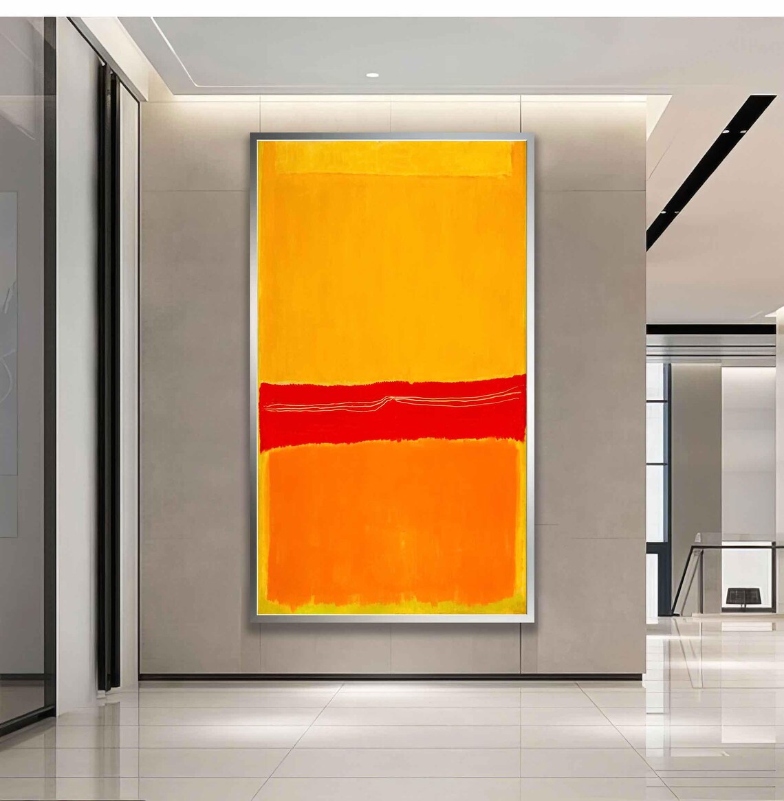 Golden Yellow Orange And Red Rothko Style Color Field Abstract Poster