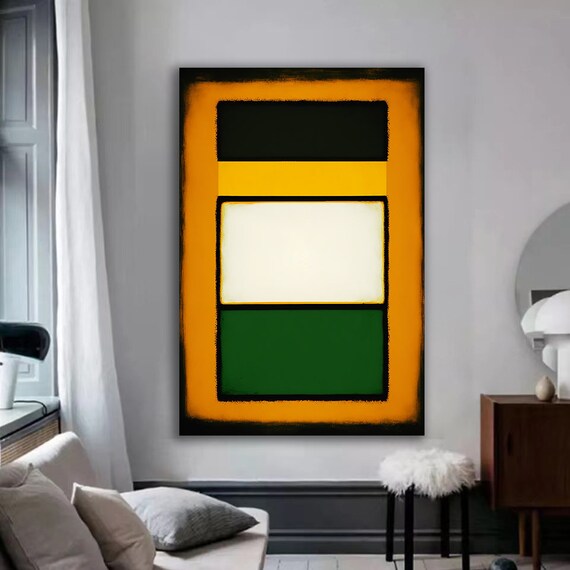Mark Rothko Mix Painting Rothko Reproduction Rothko Orange And Green Abstract Wall Art