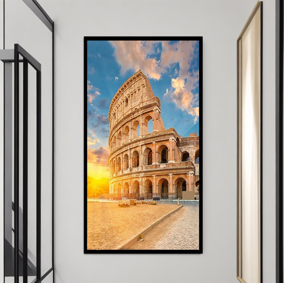 Colosseum Rome Italy Sunset Ancient Roman Landmark Travel Poster - Image 2