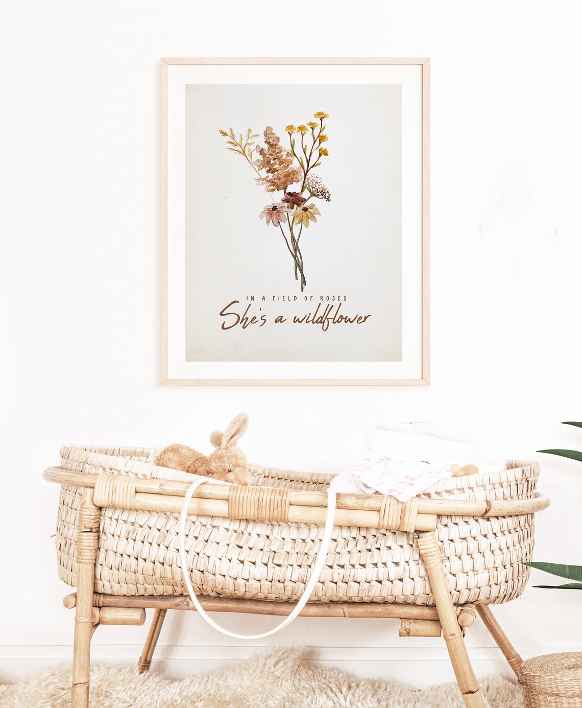 She's A Wildflower Nursery Art Print, Watercolor - Image 2