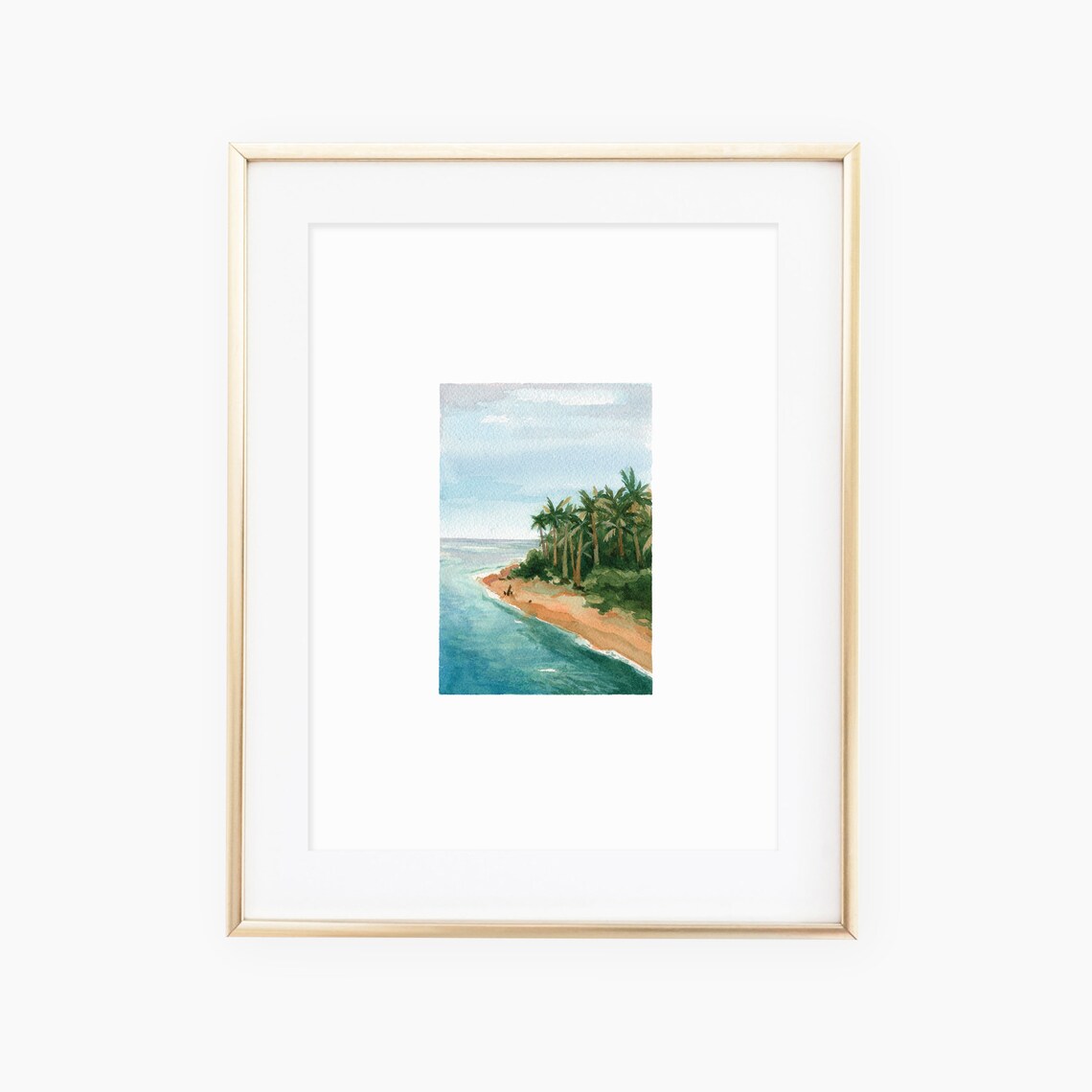 Palm Beach Landscape Painting, Beach Wall Art Print