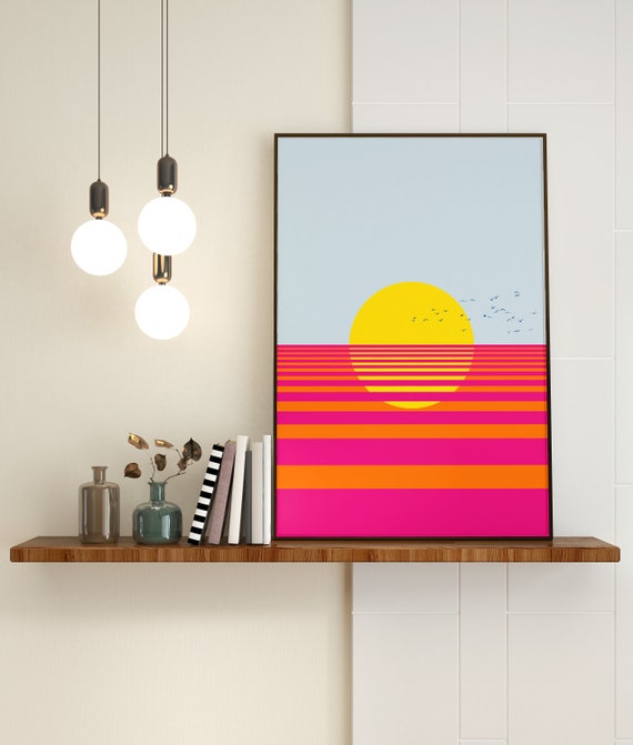 Sunset Print Poster Home Decor Prints Gallery Wall Living Roombedroomkitchen Art A5a4a3a2a1