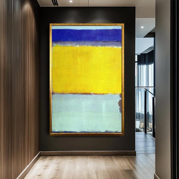 Vibrant Rothko Style Abstract Art Bold Color Block Wall Decor Modern Minimalist Painting For Home Or Office
