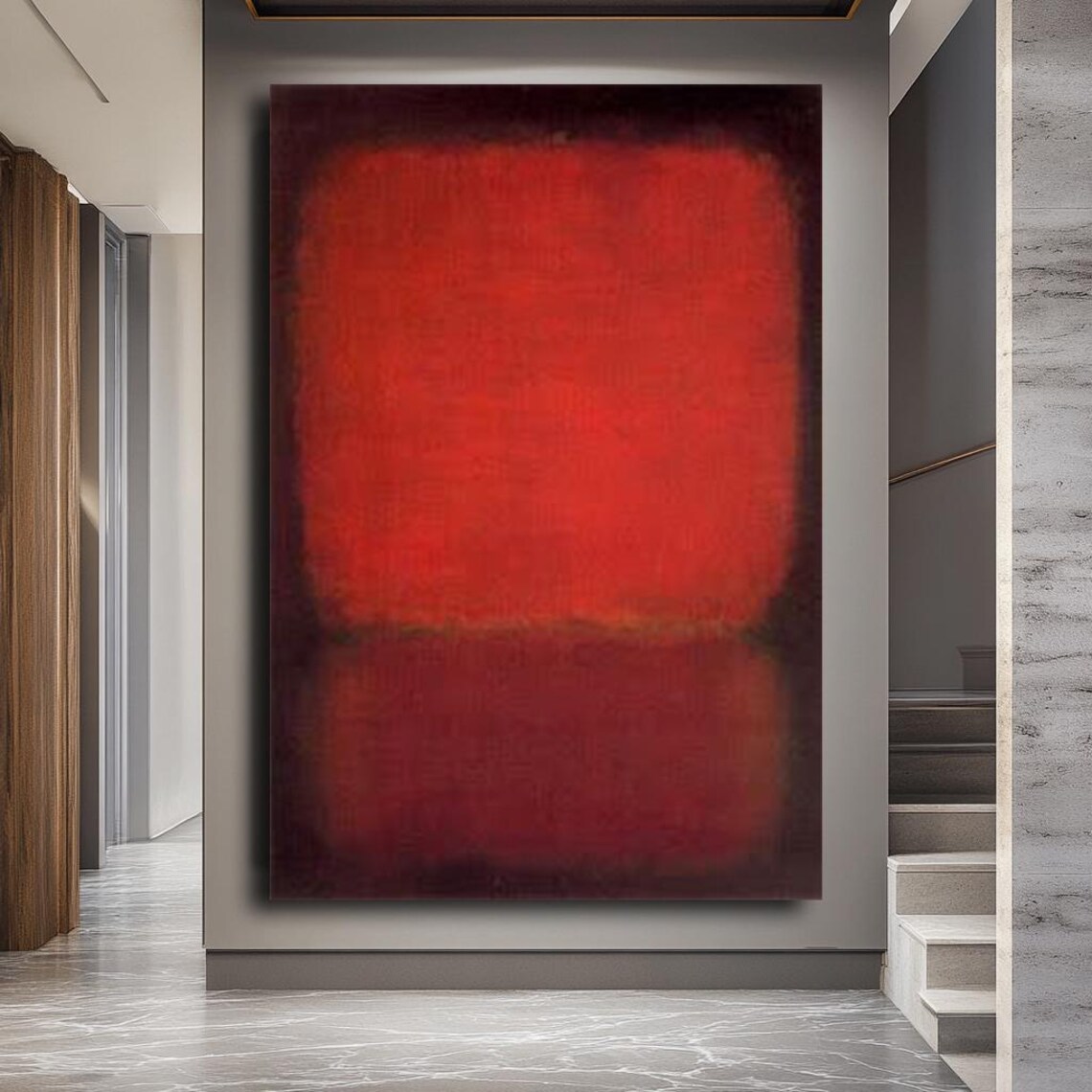 Rothko-Inspired Red Abstract Color Field Art Print - Image 4