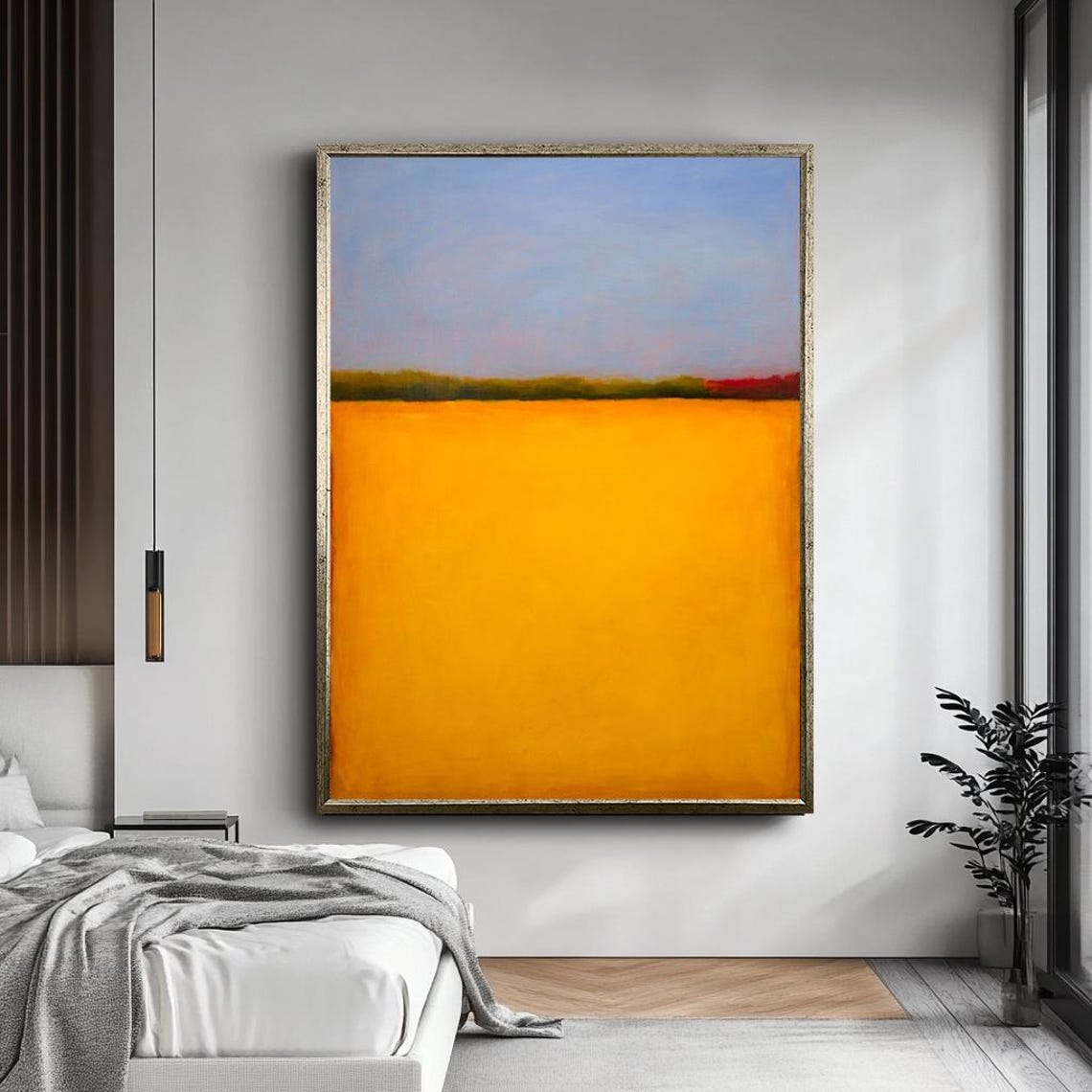 Mark Rothko Mark Rothko Style Large Abstract Yellow Print Modern Minimalist Wall Art Bold Abstract Color Field Art - Image 5