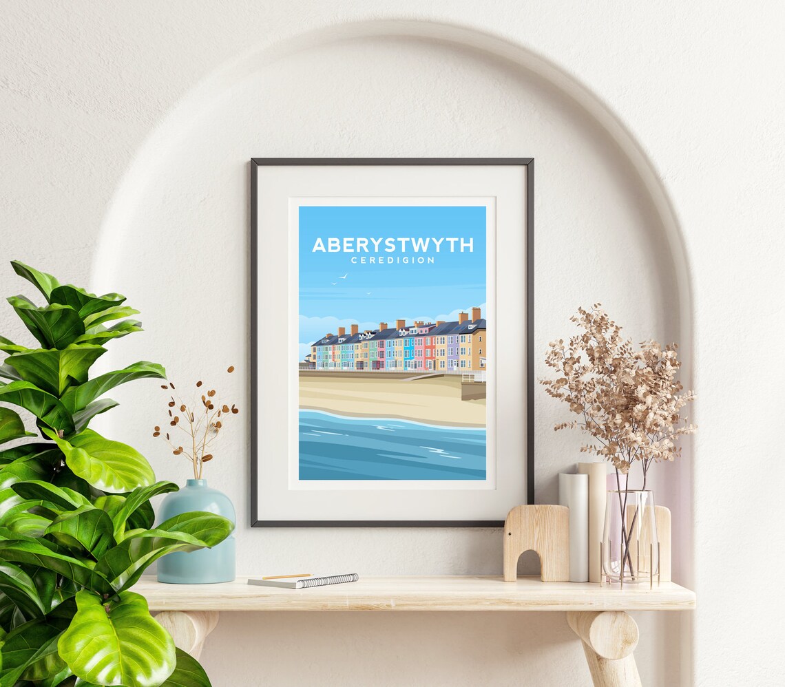 Aberystwyth Travel Poster, Wales Wall Art - Image 2