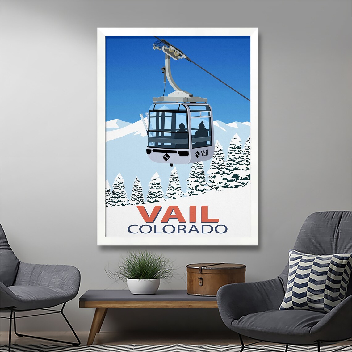 Vail Ski Resort Colorado Travel Poster - Image 2