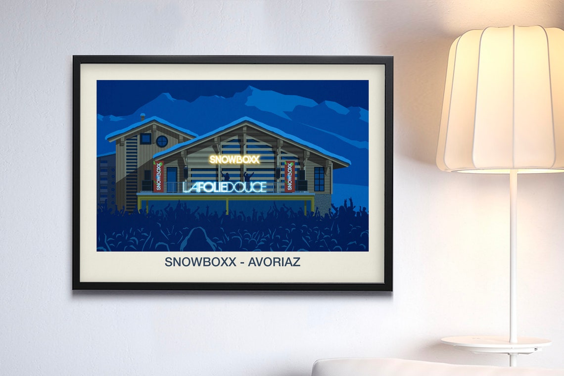 Snowboxx Festival Poster Snowboxx Poster Snowboxx Festival Avoriaz Snowboxx Festival Print Snowboxx Festival Snowboxx Print - Image 3