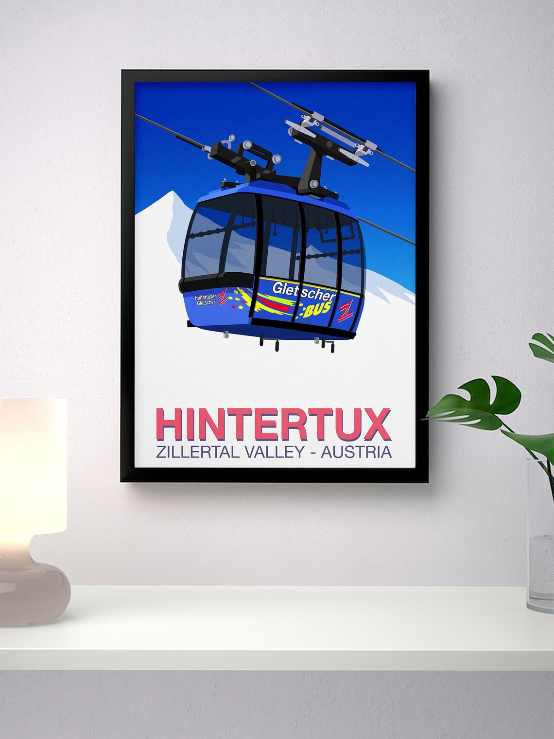 Hintertux Ski Resort Travel Poster, Ski Print - Image 4