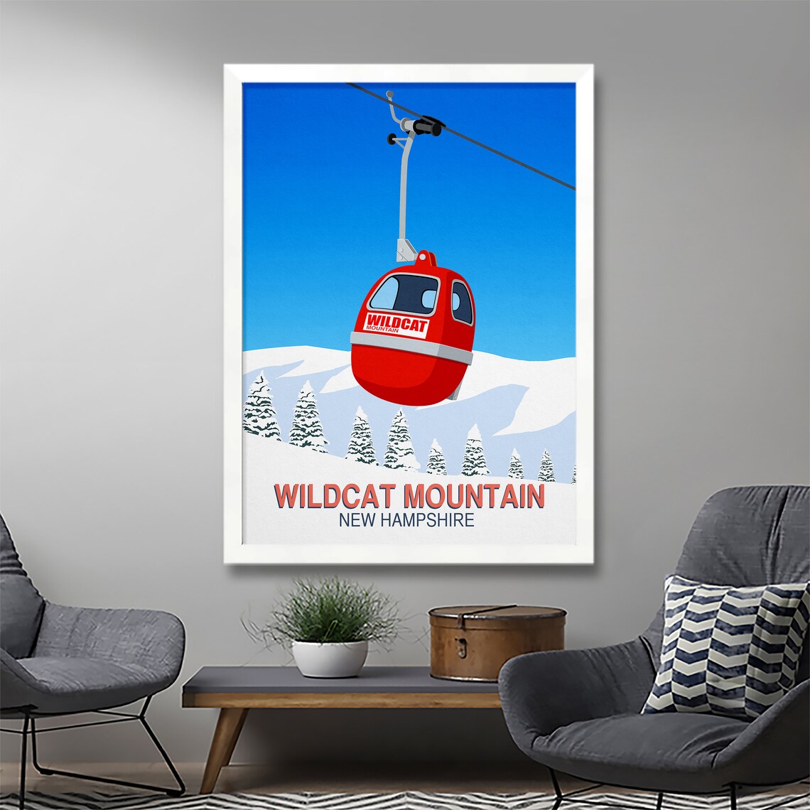 Wildcat Mountain Ski Resort Travel Poster - Image 3