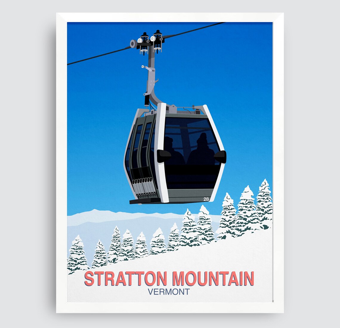 Stratton Mountain Ski Resort Travel Poster Print - Image 3