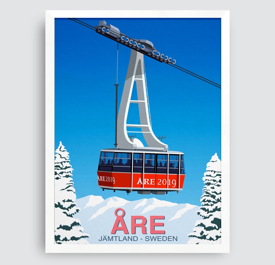 Are Ski Resort Poster, Ski Print Travel Poster - Image 3