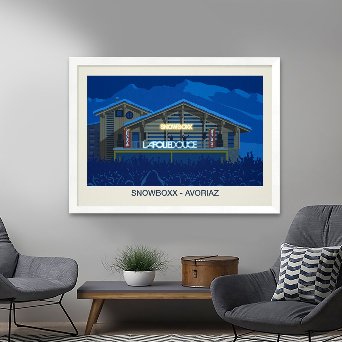 Snowboxx Avoriaz Music Festival at La Folie Douce Travel Poster - Image 2