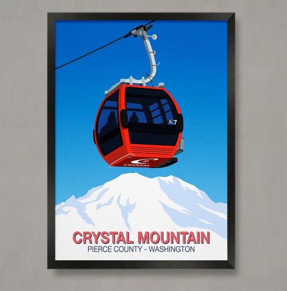 Crystal Mountain Ski Resort Poster Print