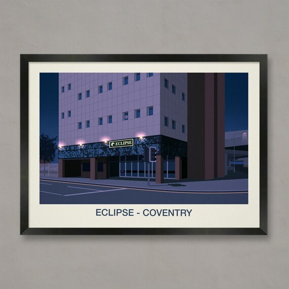 Eclipse Coventry Nightclub Poster Constellation Night Street Art