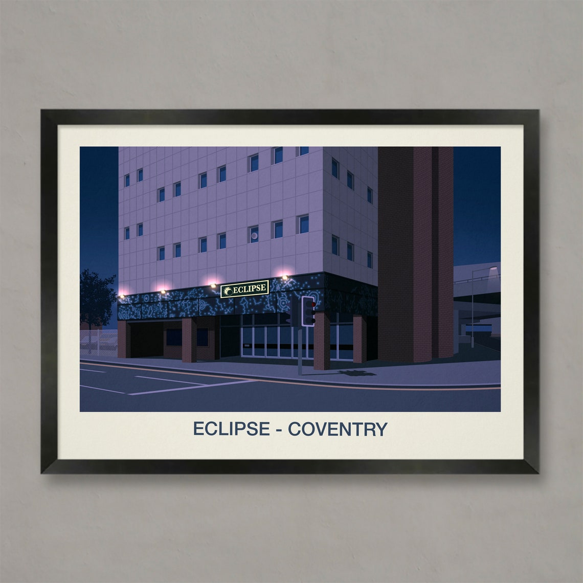 Eclipse Coventry Nightclub Poster Constellation Night Street Art