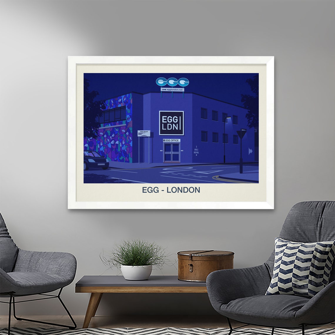 Egg London Nightclub Poster Vale Royal Mural Venue Night Artwork - Image 2