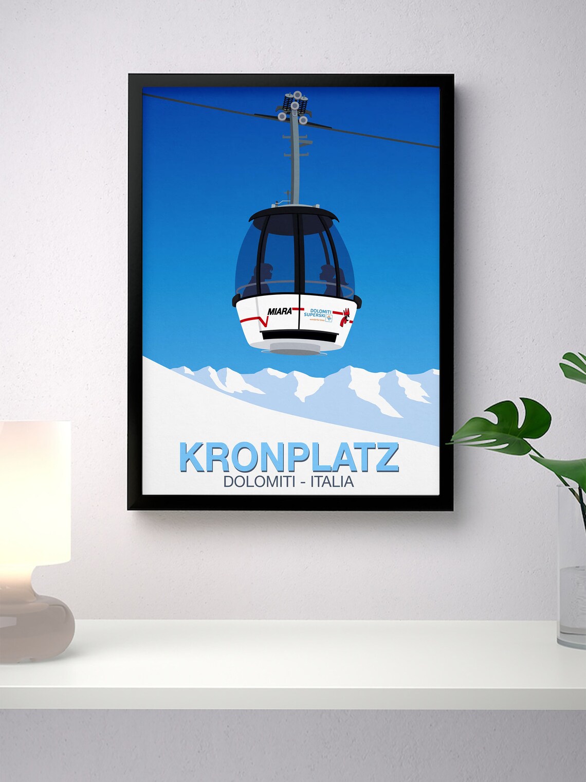 Kronplatz Ski Resort Travel Poster, Ski Print - Image 4