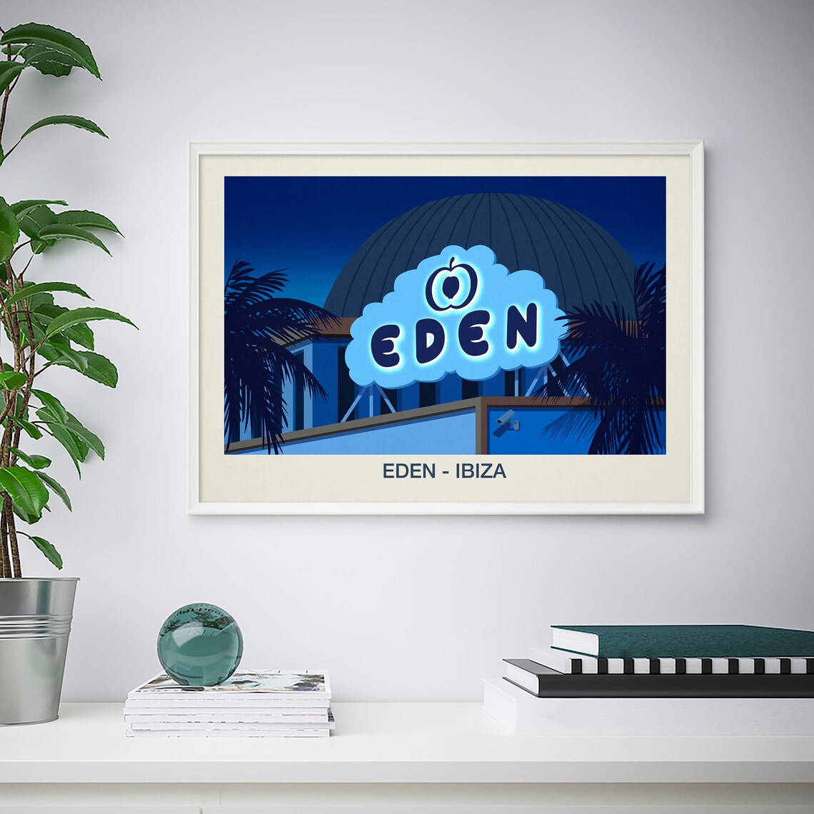 Eden Nightclub Ibiza Neon Cloud Sign Venue Travel Art Poster - Image 4