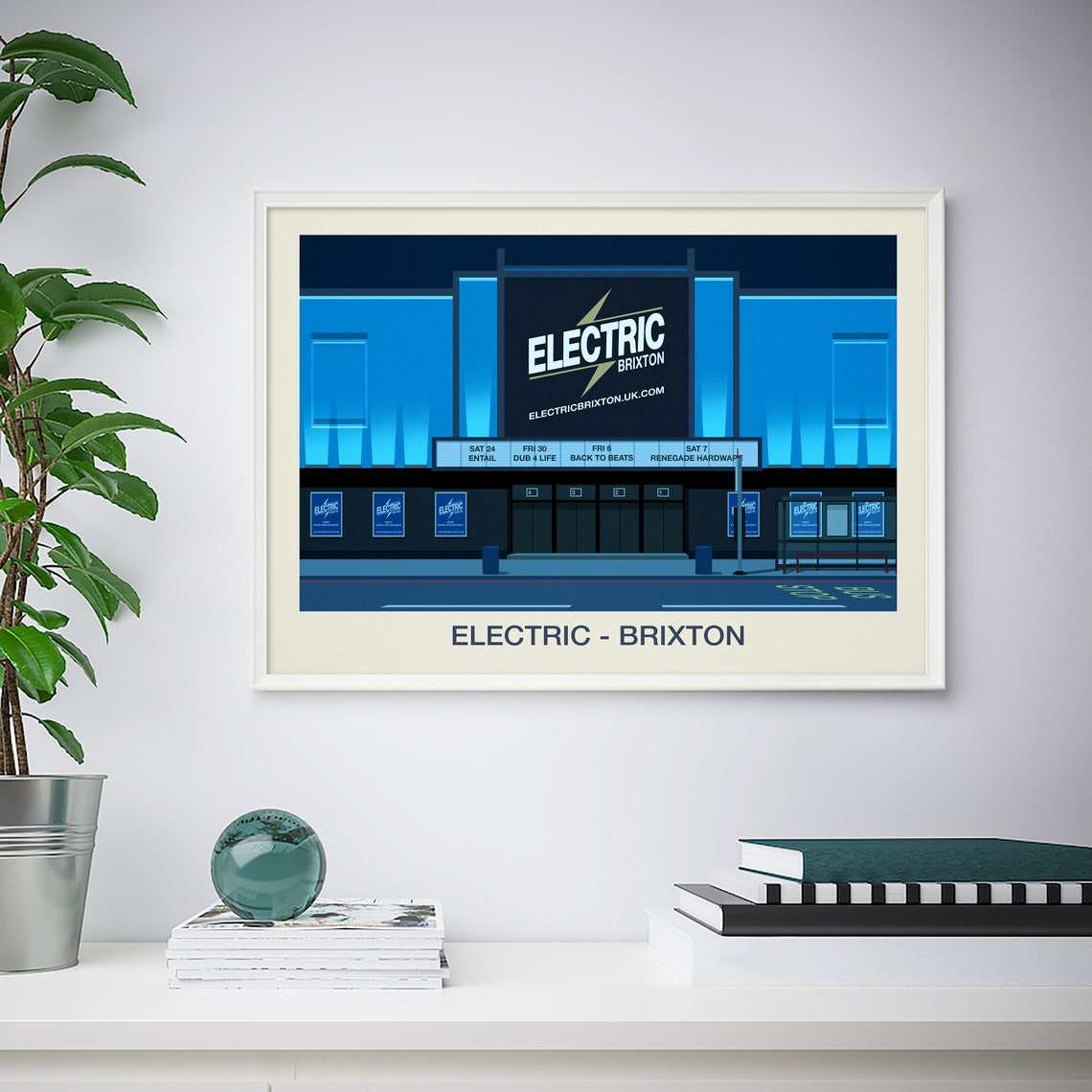 Electric Brixton Nightclub Poster Lightning Logo Marquee Venue Art - Image 4