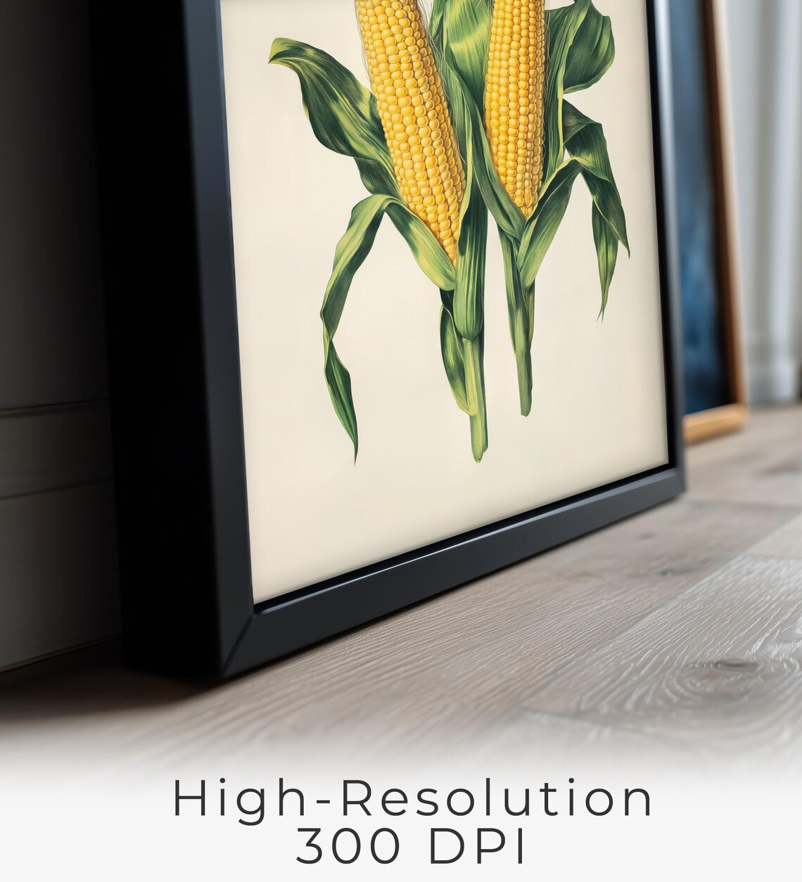 Corn Wall Art, Modern Vegetable Kitchen Decor - Image 2
