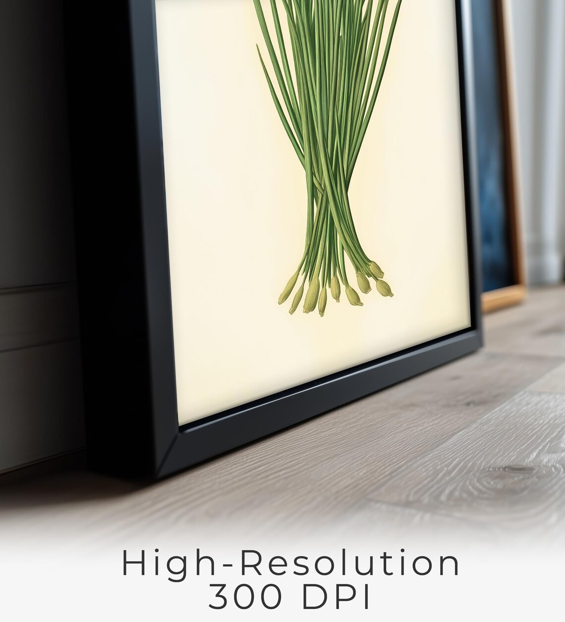Chives Wall Art, Modern Kitchen Herb Illustration - Image 2