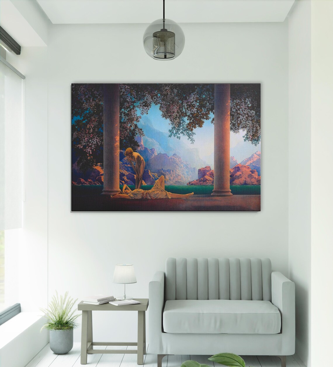 Maxfield Parrish Daybreak, Mythological Wall Art - Image 2