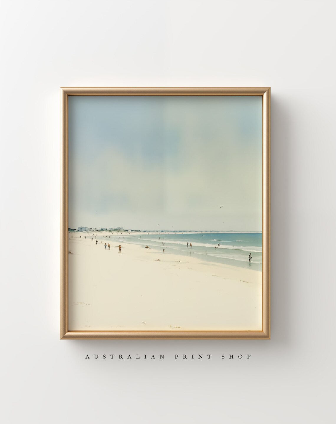 Australian Beach Seascape Art Print, Neutral Coastline - Image 5
