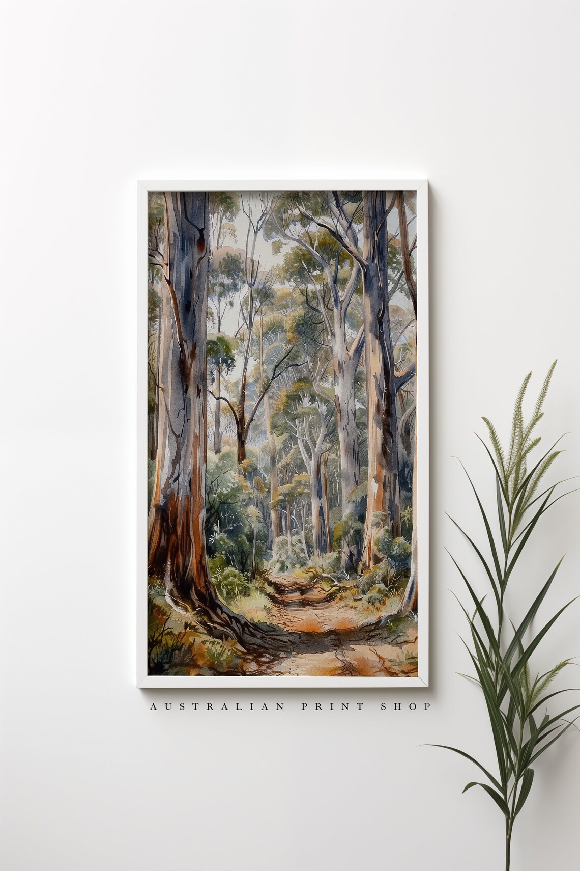 Australian Outback Giant Oak Tree, Rural Landscape Art Print - Image 5