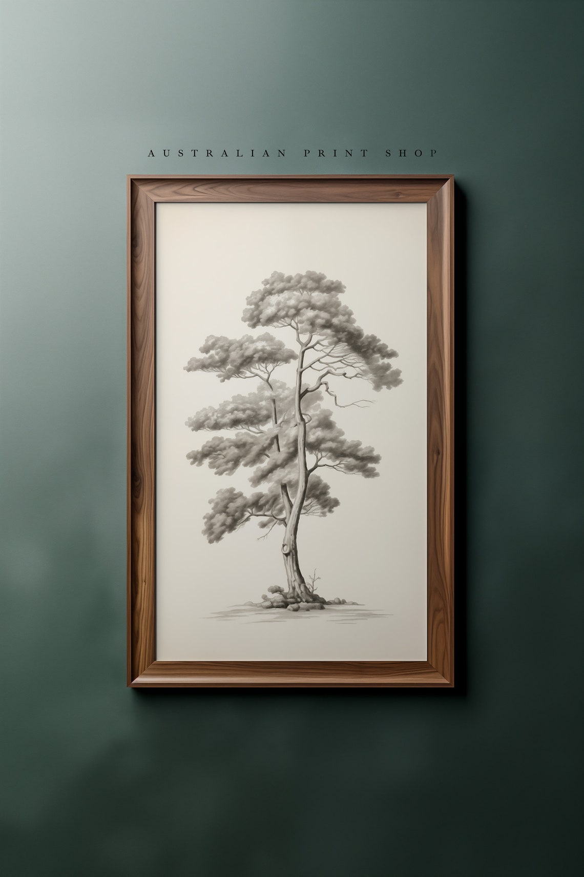 Minimalist Tree Sketch Print Vintage Tree Etching Art Neutral Line Drawing Art Fine Line Art - Image 5