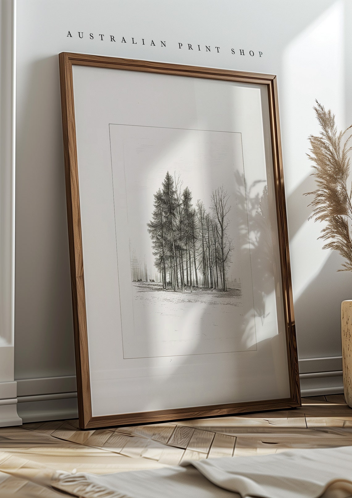 Minimalist Tree Sketch Print Vintage Tree Etching Art Neutral Line Drawing Art Fine Line Art Neutral Sketch - Image 6