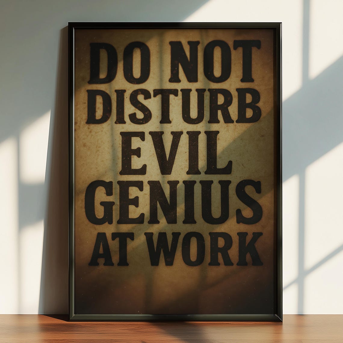 Funny Evil Genius Poster Humorous Office Decor A0 24x36 Jpeg Files