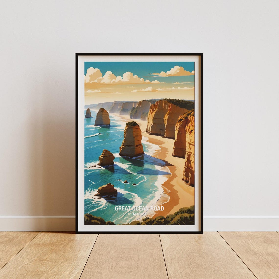 Great Ocean Road Twelve Apostles Sea Stacks Coastal View Poster