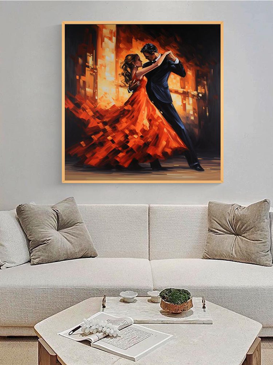 Romantic Dancing Couple Red Dress Tango Passion Dance Poster - Image 5