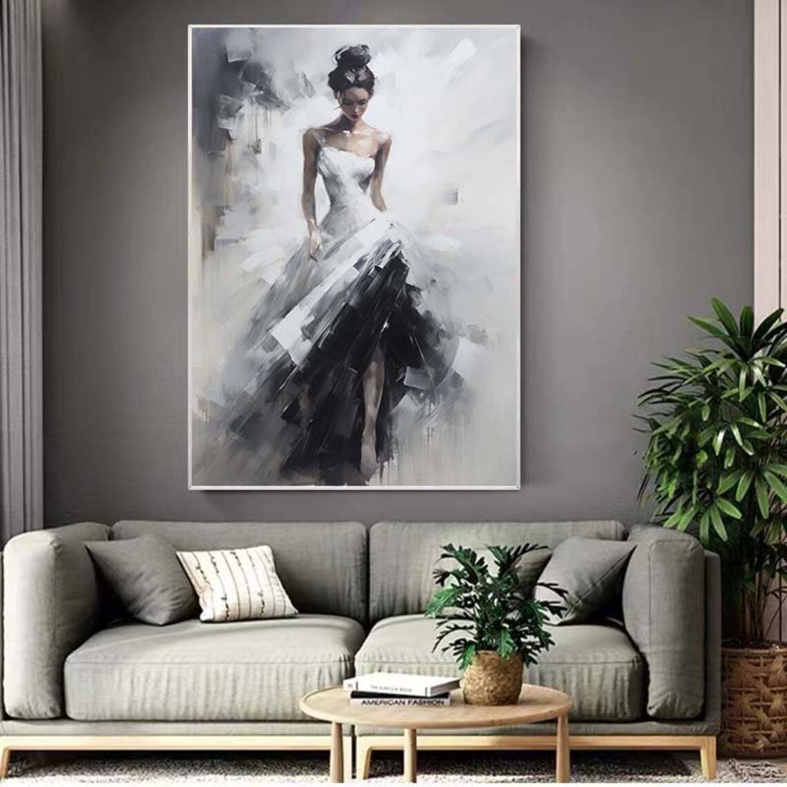 Ballerina Oil Painting, Living Room Wall Art Print - Image 4
