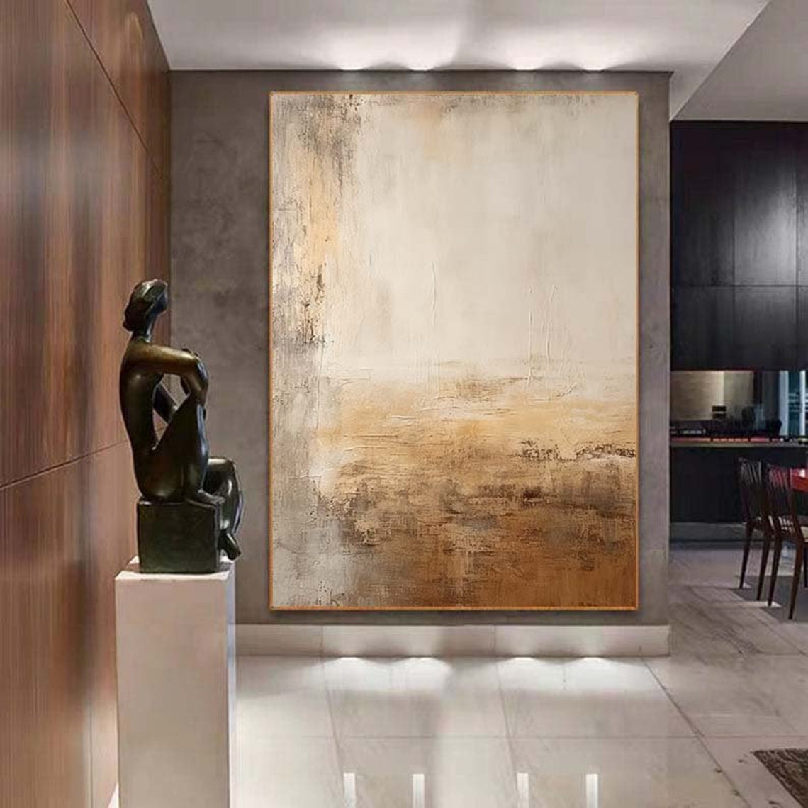 Warm Beige Wabi Sabi Minimalist Textured Neutral Calm Poster - Image 5