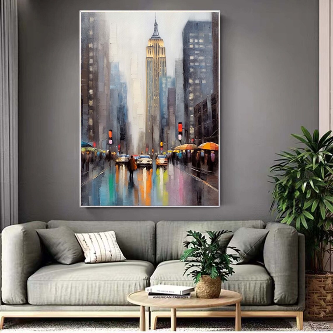 Abstract Cityscape Oil Painting Art Print, Urban View - Image 7