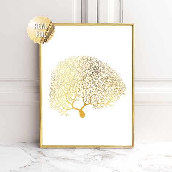 Neuroscience Gift Neuroscience Art Neuron Gold Foil Print Medical Student Gift Greys Anatomy Art Neuroscience Poster Neurology
