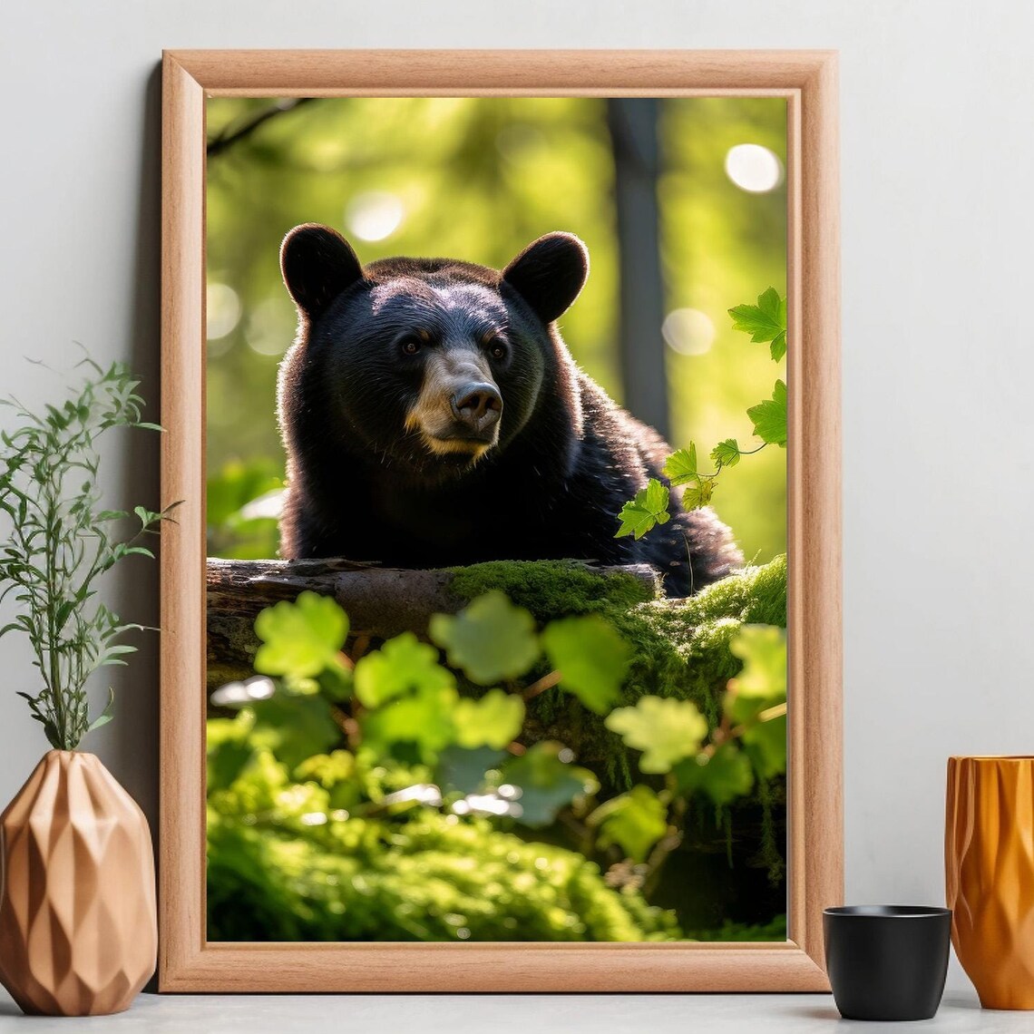 Black Bear Poster, Forest Mountain Nature Decor - Image 4