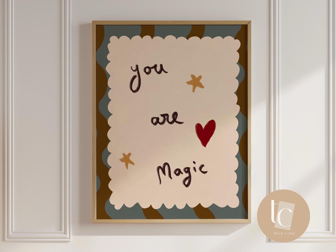 You Are Magic Retro Positive Affirmation Print