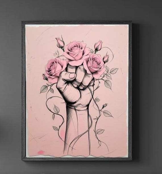 Strength In Bloom Wall Art Poster