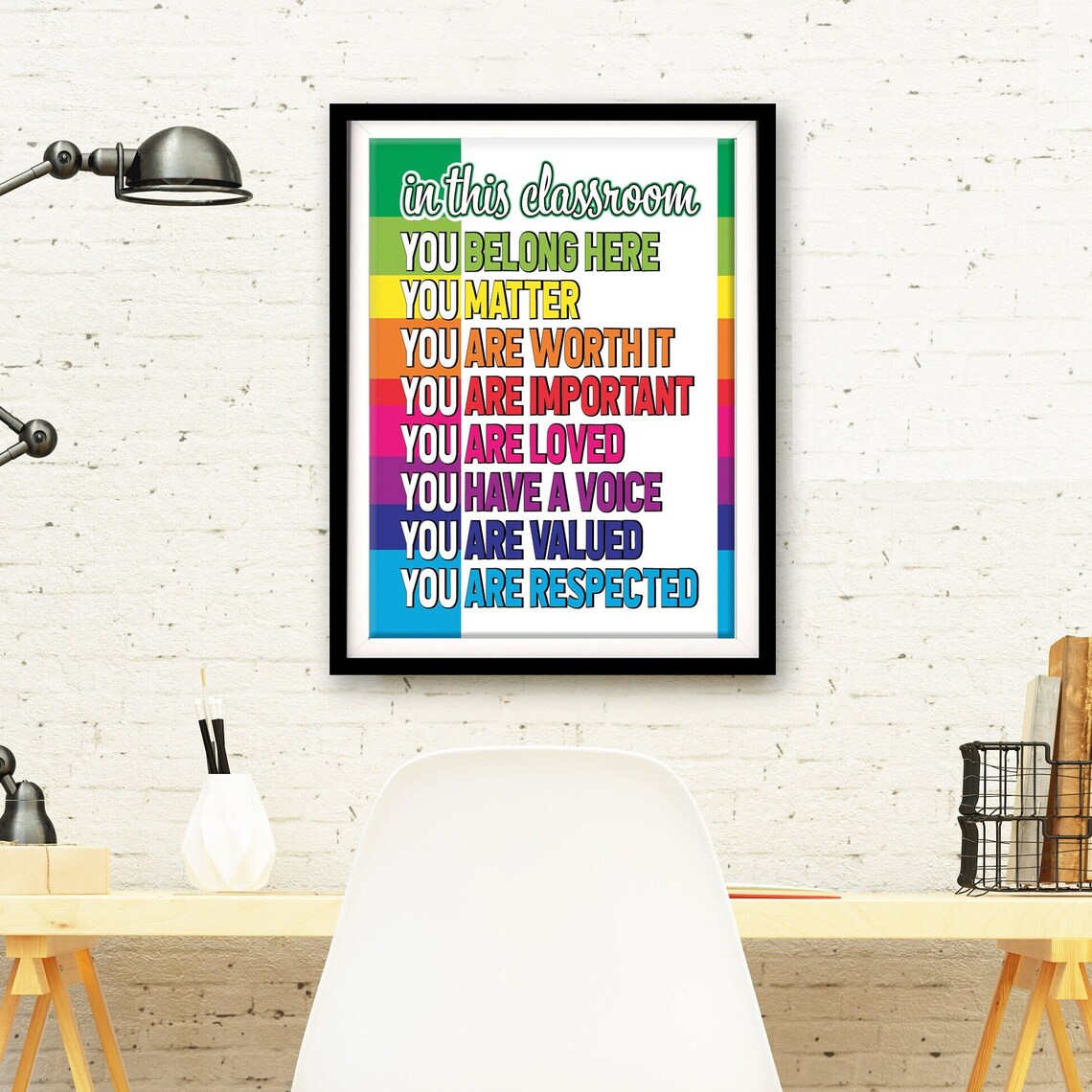 Diversity Inclusion Rainbow Classroom, Teacher Gift
