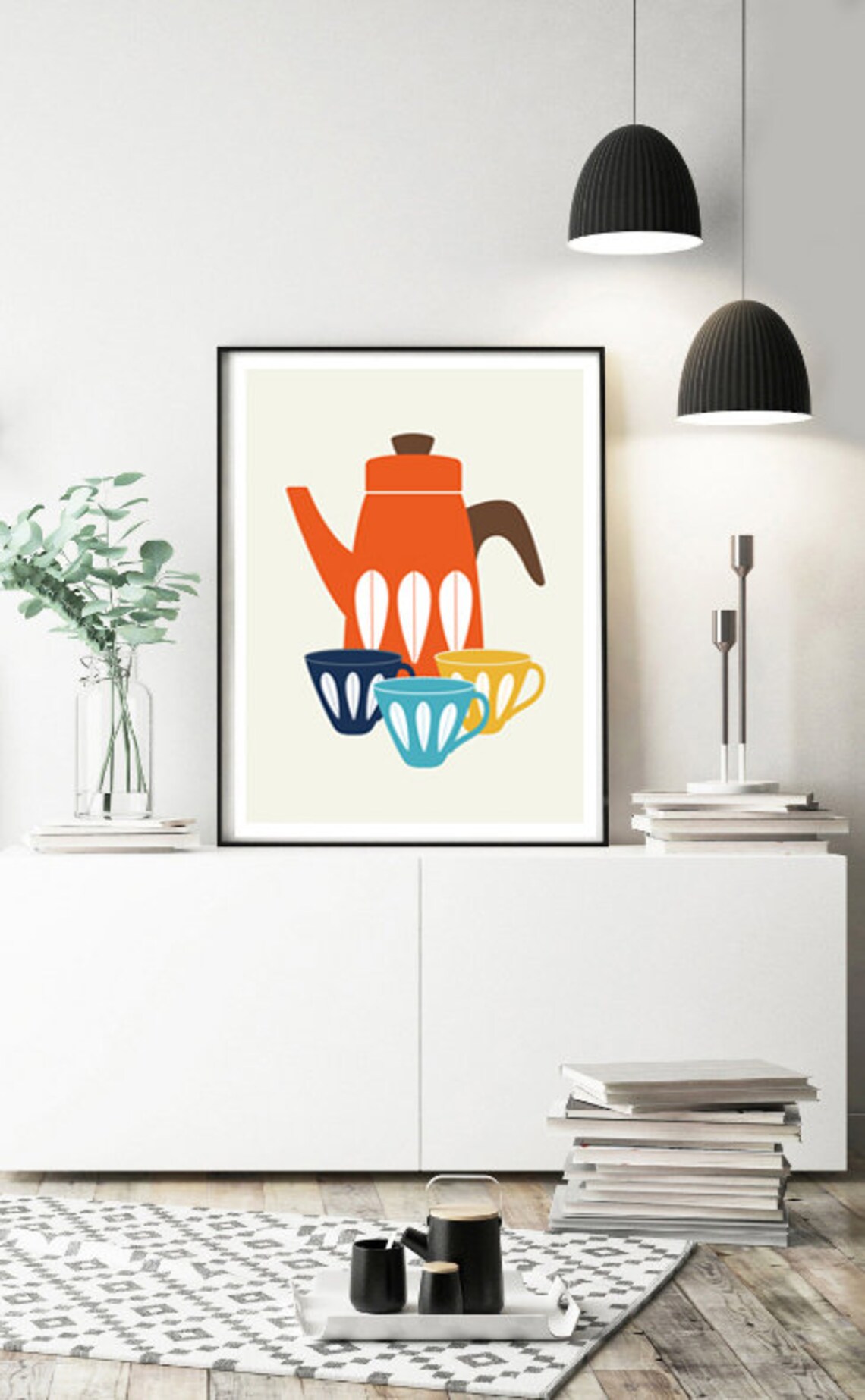 Retro Coffee and Tea Kitchen Wall Art Poster - Image 3