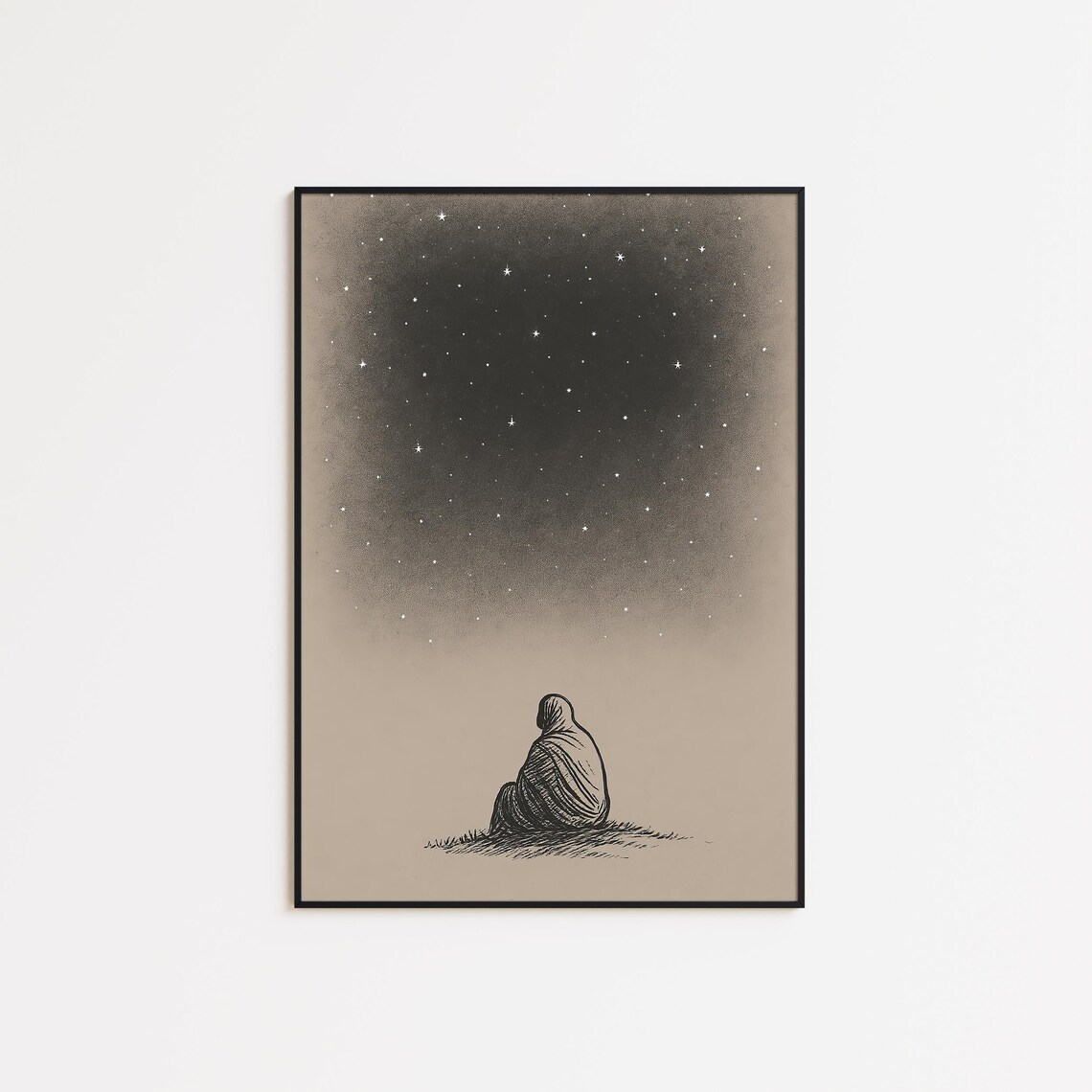 Even The Darkness Poster Minimalist Christian Wall Art Psalm 13912 Line Drawing Print