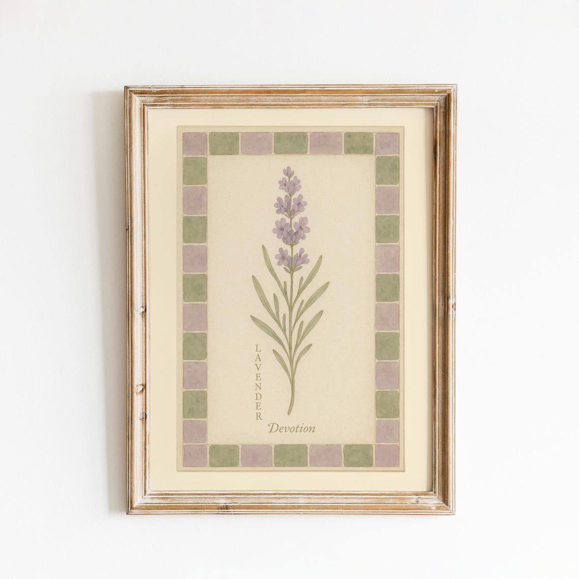 Lavender Devotion Vintage Botanical Herb Illustration Floral Poster