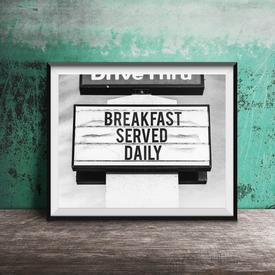 Breakfast Served Daily Drive Thru Marquee Sign Diner Kitchen Poster - Image 2