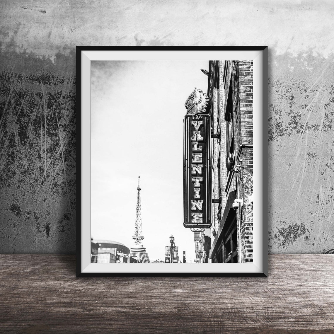 Nashville Bar The Valentine Sign Photography Wall Art Photo Broadway Music City Photography Bar Decor Home Decor Prints - Image 2