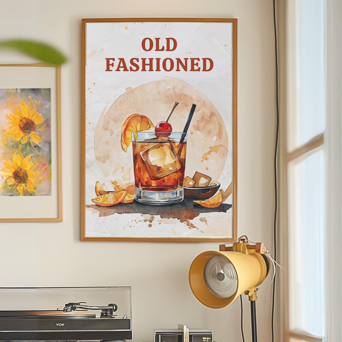 Old Fashioned Cocktail, Kitchen Wall Decor Poster
