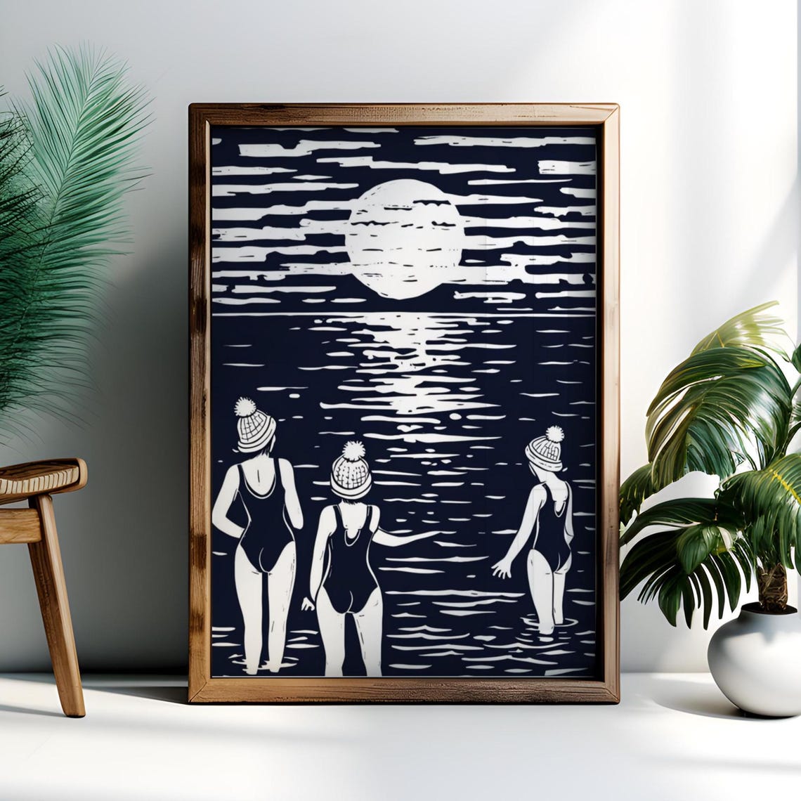 Cold Water Swimming Art Print, Wild Open Water - Image 2
